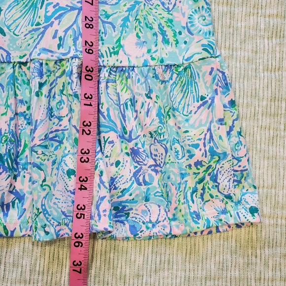 NEW Lilly Pulitzer Camilla Dress Small Surf Blue Soleil‎ Pom Pom Ruffle Easter S - Picture 12 of 14